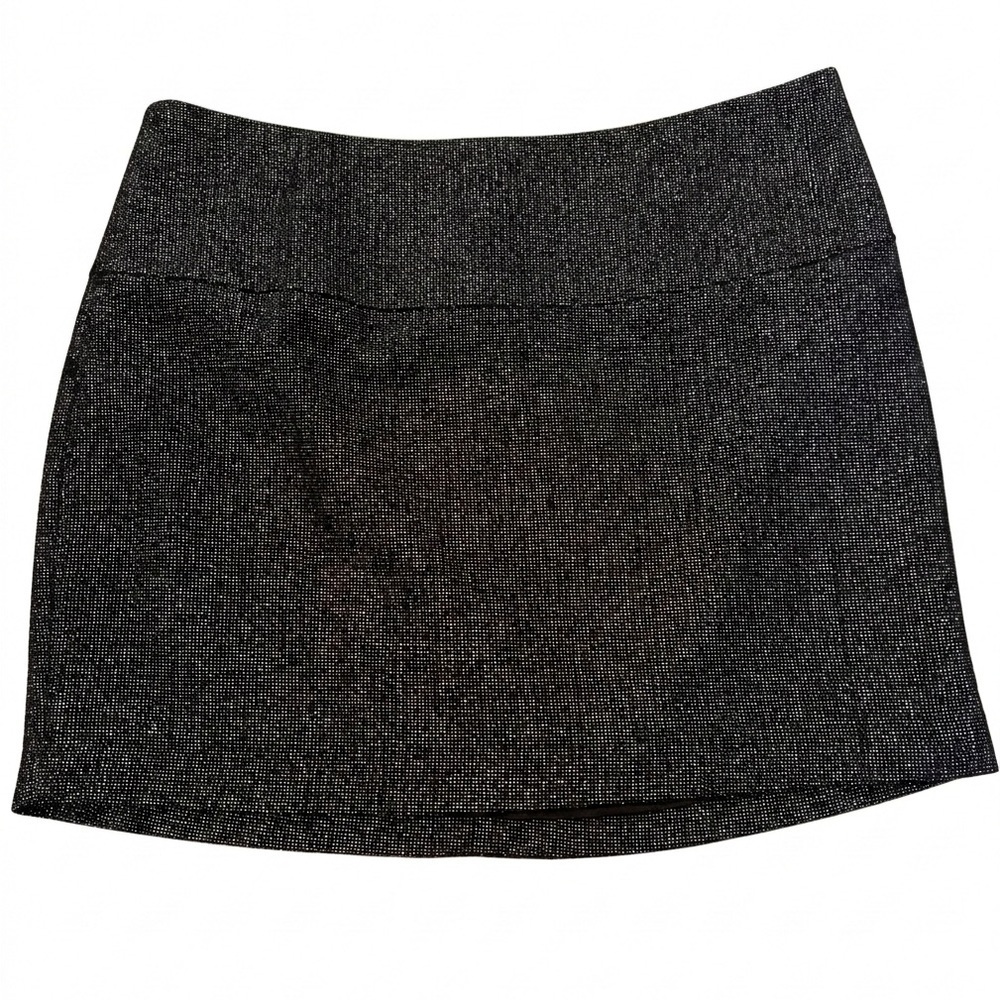 NWOT Express Black Metallic Mini Skirt - Picture 2 of 9